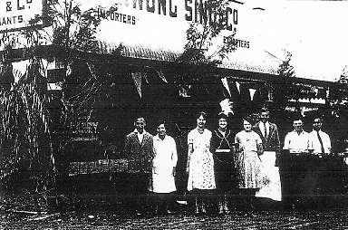 Front of the Kwong Sing store, Bundarra, about 1930.