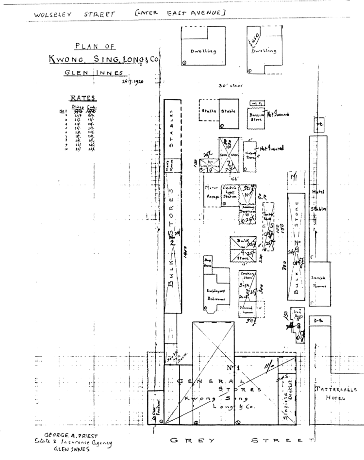 The location of these can be seen in a 1920 plan of the store