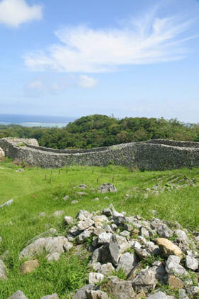 Scenery of Nakijin Castle Ruins